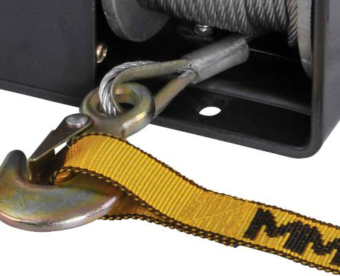 Thimble in cable eyelet provides reinforcement and maximum strength.