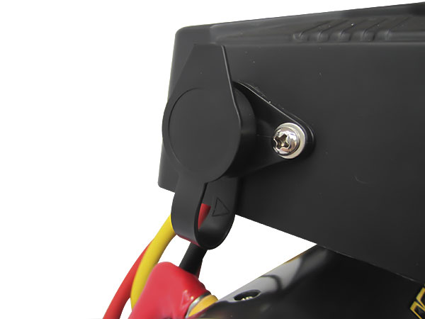 Waterproof quality plug with protective cap.