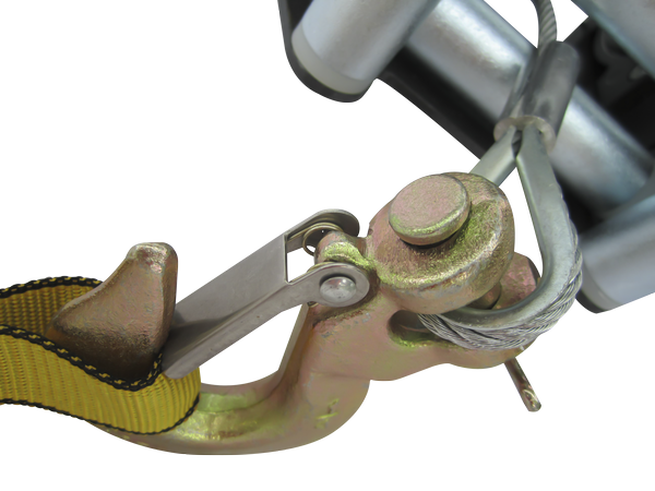 Thimble in cable eyelet provides reinforcement and maximum strength.